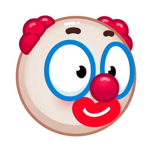 Стикер 22 Clown Emoji