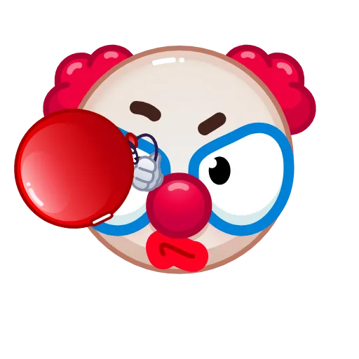Стикер 35 Clown Emoji