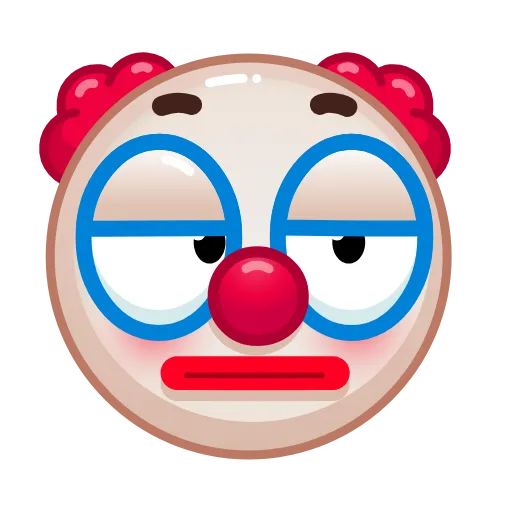 Стикер 19 Clown Emoji