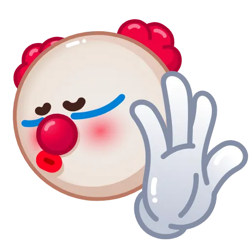 Стикер 36 Clown Emoji