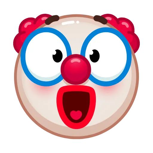 Стикер 33 Clown Emoji