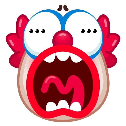 Стикер 16 Clown Emoji