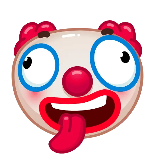 Стикер 9 Clown Emoji