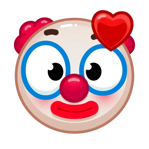 Стикер 7 Clown Emoji
