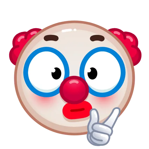 Стикер 37 Clown Emoji