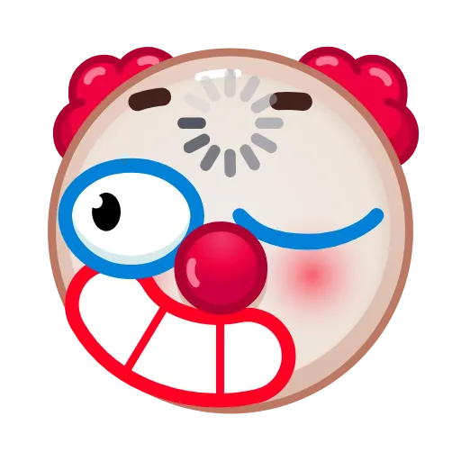Стикер 32 Clown Emoji