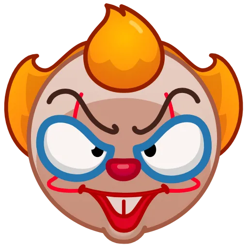 Стикер 11 Clown Emoji