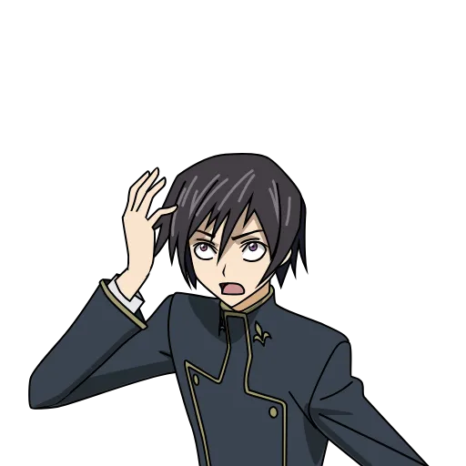 Стикер 13 😘 Анимированный набор эмоджи по аниме «Code Geass»