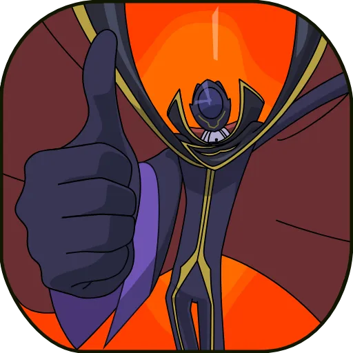Стикер 3 😘 Анимированный набор эмоджи по аниме «Code Geass»