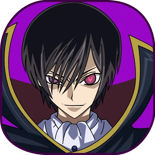 Стикер 7 😘 Анимированный набор эмоджи по аниме «Code Geass»