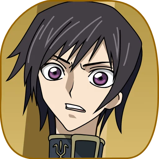 Стикер 4 😘 Анимированный набор эмоджи по аниме «Code Geass»