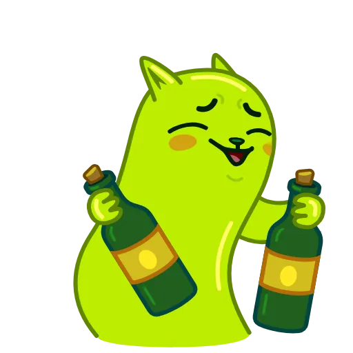 🍾 Эмодзи «Colored Cats» для Telegram