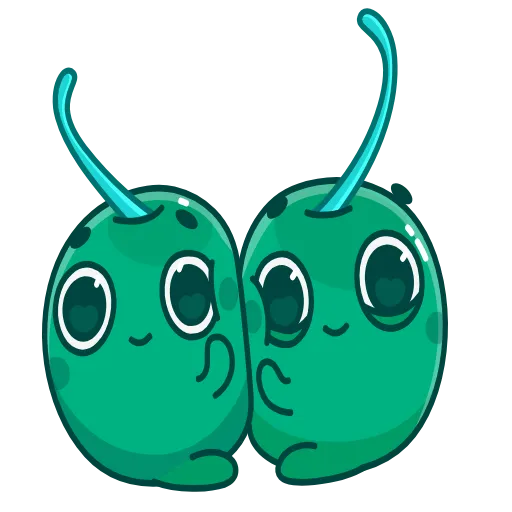 Стикер 9 👋 Colored Cherry Emoji - вишенка но в разных цветах