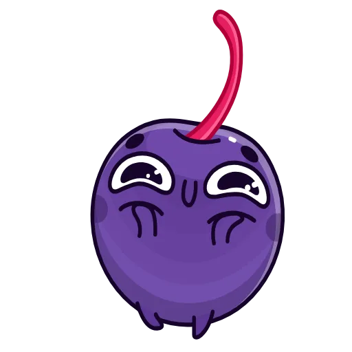 Стикер 48 👋 Colored Cherry Emoji - вишенка но в разных цветах