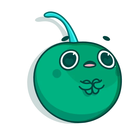 Стикер 5 👋 Colored Cherry Emoji - вишенка но в разных цветах