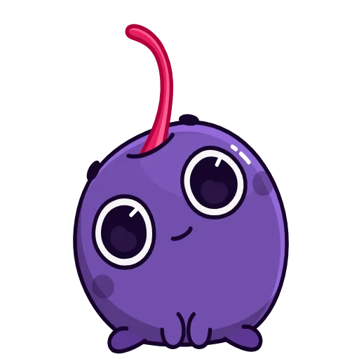 Стикер 41 👋 Colored Cherry Emoji - вишенка но в разных цветах