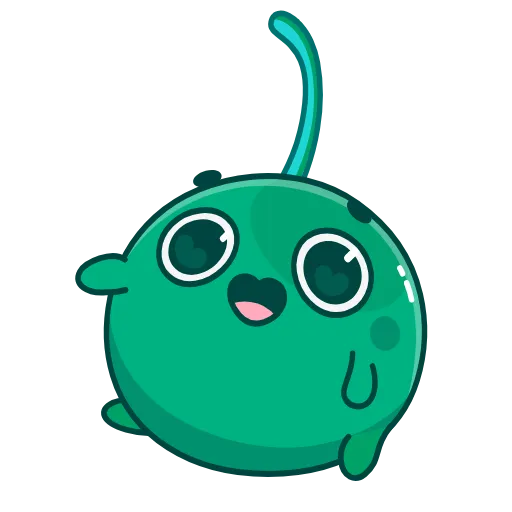 Стикер 4 👋 Colored Cherry Emoji - вишенка но в разных цветах