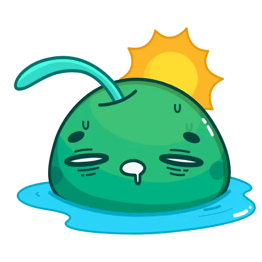 Стикер 12 👋 Colored Cherry Emoji - вишенка но в разных цветах