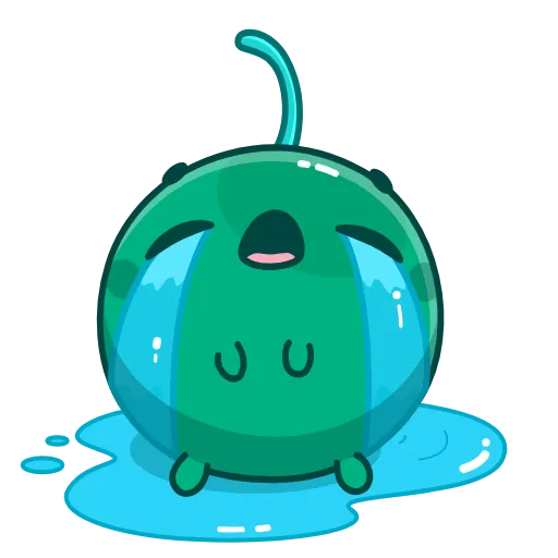 Стикер 11 👋 Colored Cherry Emoji - вишенка но в разных цветах