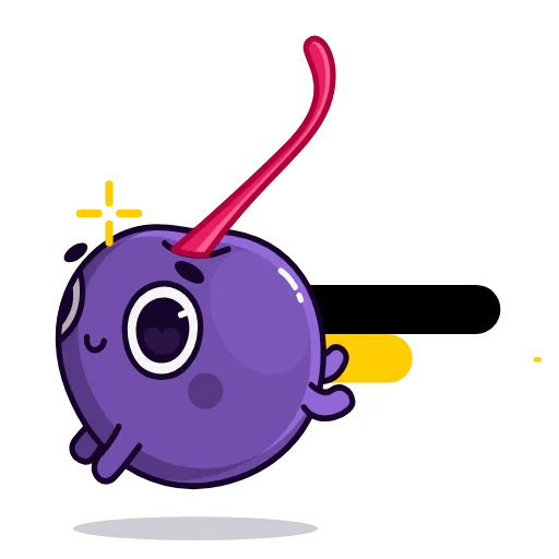 Стикер 55 👋 Colored Cherry Emoji - вишенка но в разных цветах