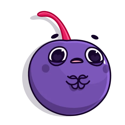 Стикер 36 👋 Colored Cherry Emoji - вишенка но в разных цветах