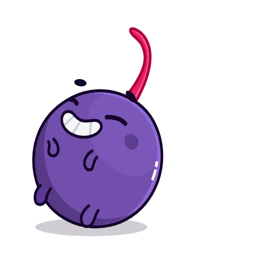 Стикер 31 👋 Colored Cherry Emoji - вишенка но в разных цветах