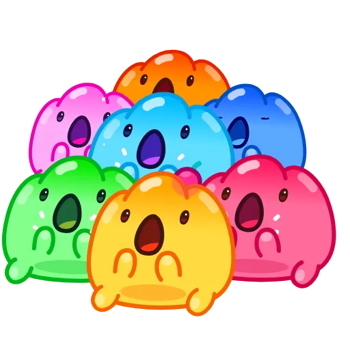 Стикер 20 🌈 Colorful Jelly - разноцветные желешки