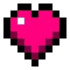 Стикер 5 ❤️ Набор эмоджи с пиксельными сердечками из Minecraft