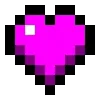 Стикер 8 ❤️ Набор эмоджи с пиксельными сердечками из Minecraft
