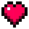 Стикер 4 ❤️ Набор эмоджи с пиксельными сердечками из Minecraft