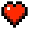 Стикер 35 ❤️ Набор эмоджи с пиксельными сердечками из Minecraft