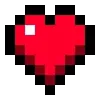 Стикер 3 ❤️ Набор эмоджи с пиксельными сердечками из Minecraft