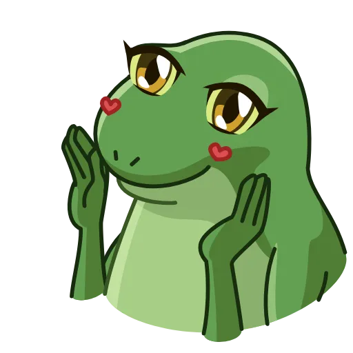 Стикер 18 Concerned Froge