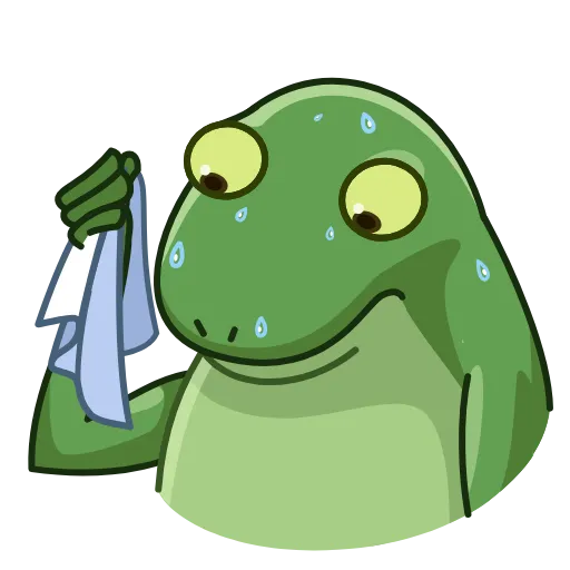 Стикер 6 Concerned Froge