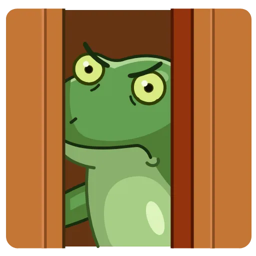 Стикер 10 Concerned Froge