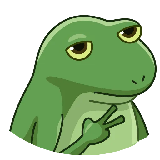 Стикер 5 Concerned Froge