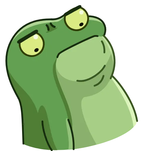 Стикер 14 Concerned Froge