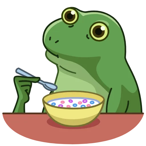 Стикер 13 Concerned Froge