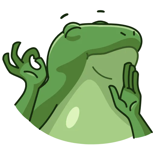 Стикер 9 Concerned Froge