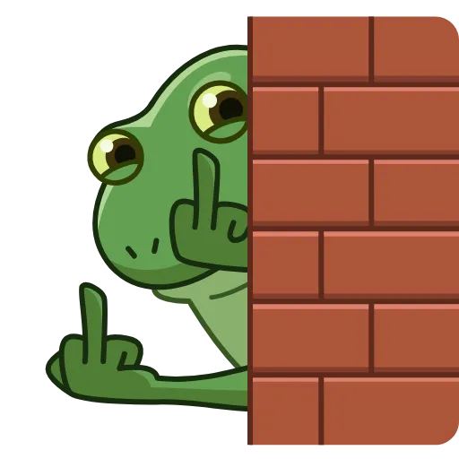 Стикер 16 Concerned Froge