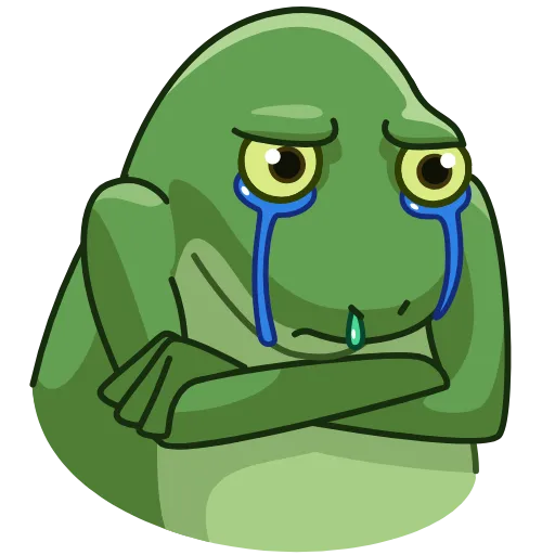 Стикер 11 Concerned Froge