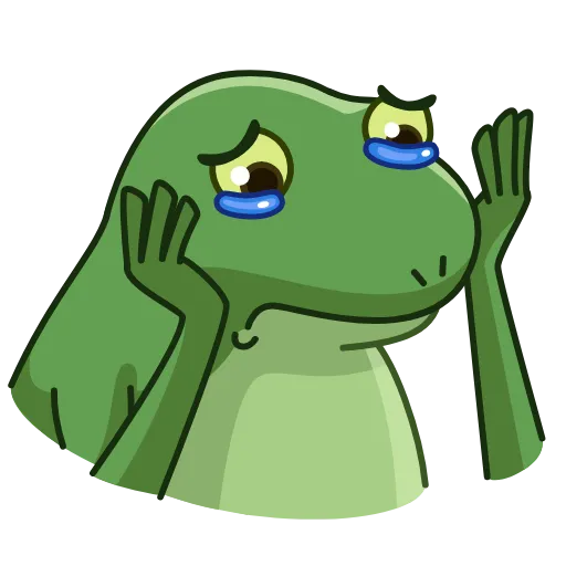 Стикер 17 Concerned Froge