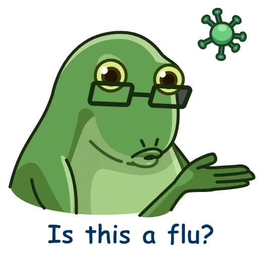 Стикер 25 Concerned Froge