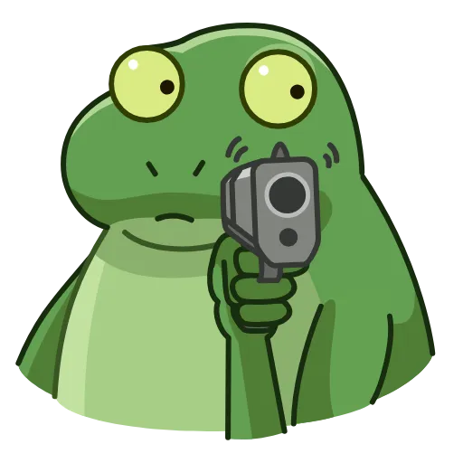 Стикер 19 Concerned Froge