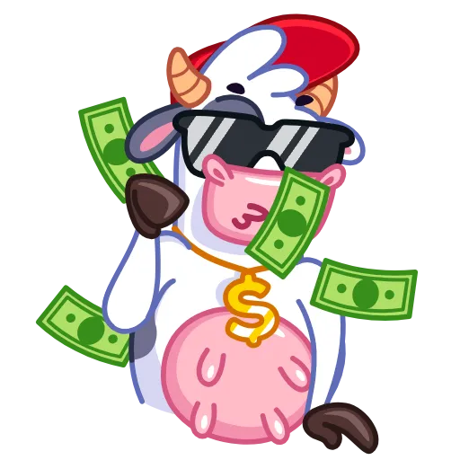 Стикер 6 Cow - корова