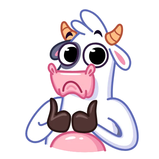 Стикер 3 Cow - корова