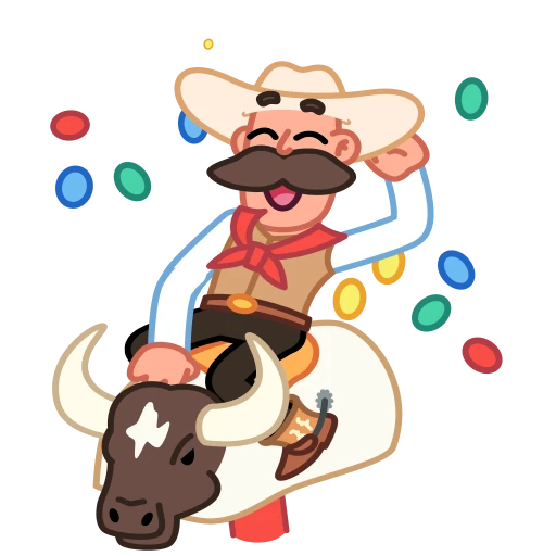 🥳 Стикер «Cowboy» для Telegram