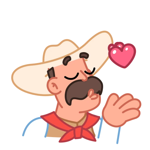 😘 Стикер «Cowboy» для Telegram