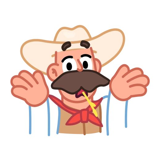 🤷‍♂️ Стикер «Cowboy» для Telegram