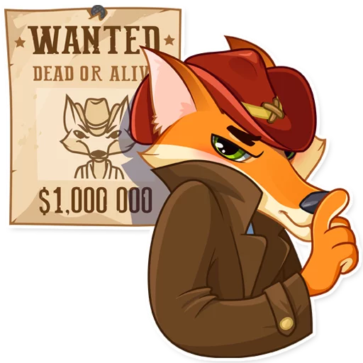 🤫 Стикер «Cowboy Fox» для Telegram